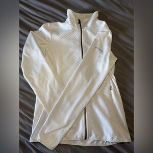Columbia White Zip-Up Jacket